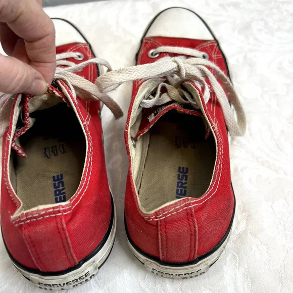 Converse All Star Chuck Taylor Red Low Top Lace Up Sneakers W8 M6 - Picture 4 of 7